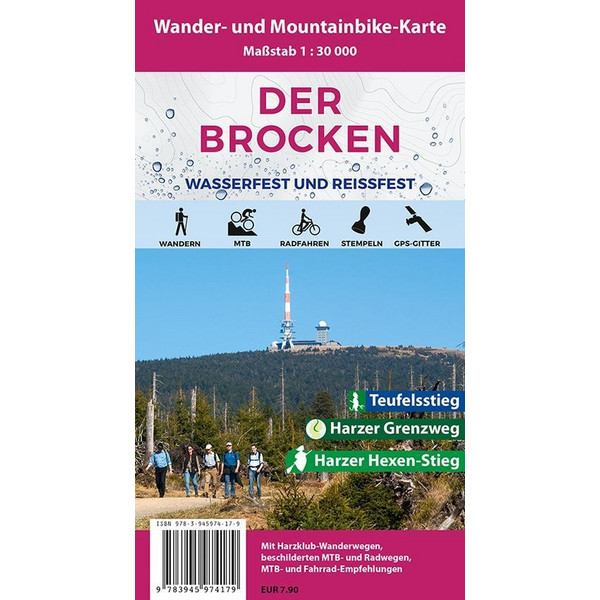 Der Brocken - Wanderkarte