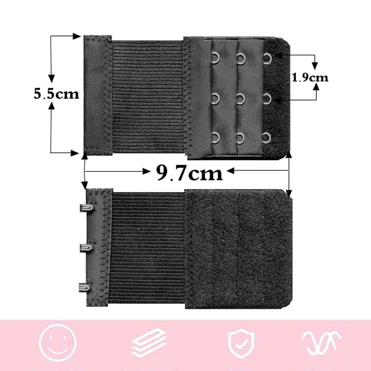 Jormftte BH-Verlängerung BH Verlängerung Verschluss Bra Extender Strap,3 Reihen 2 Haken