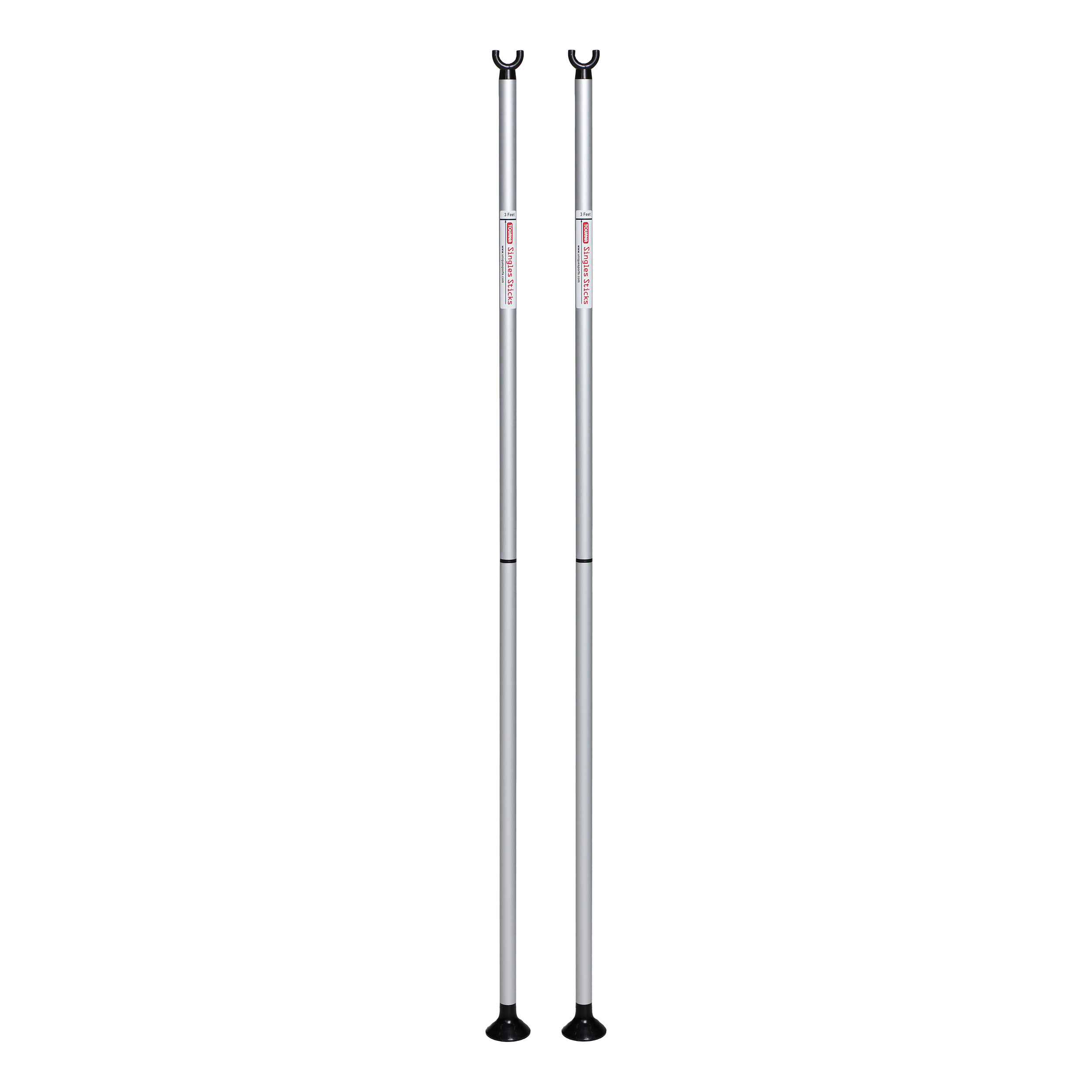 Single-Stangen Im Doppelpack, Aluminium - Silber