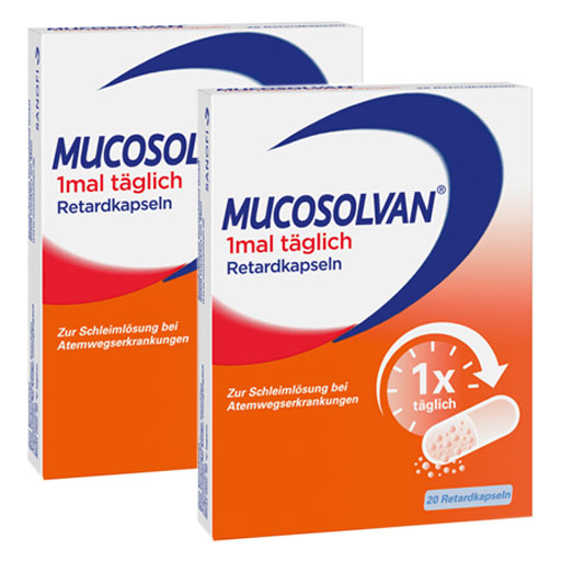Mucosolvan Retardkapseln Schleimlöser bei Husten  2X20 St  Retard-Kapseln
