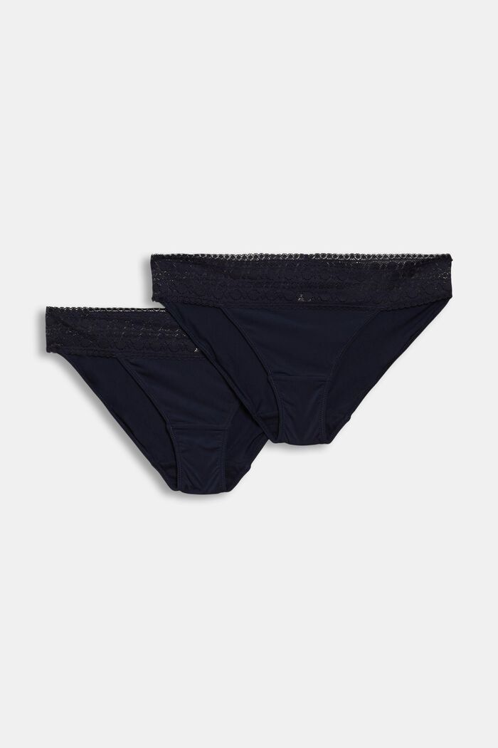 2er-Set Slip mit Spitzendetails