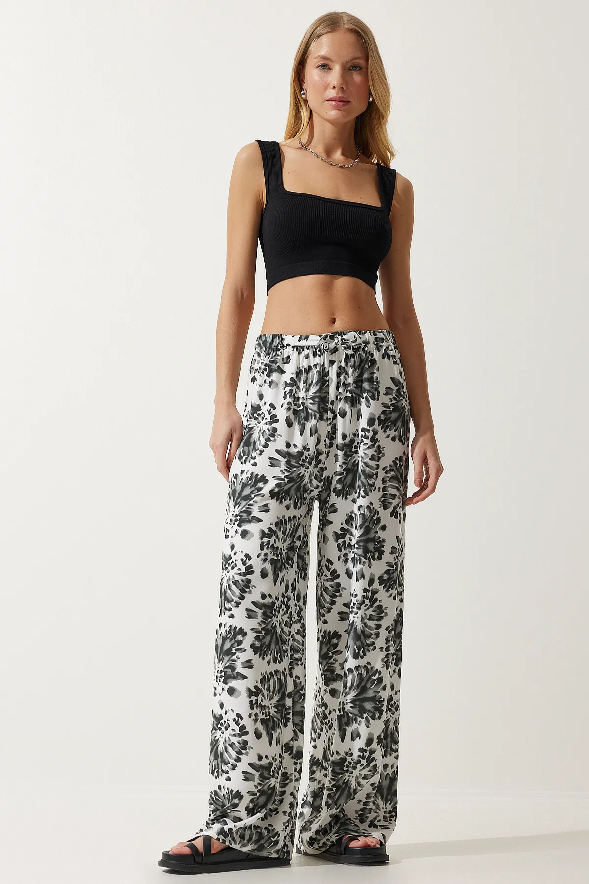 Happiness İstanbul  Hose - Ecru - Wide Leg