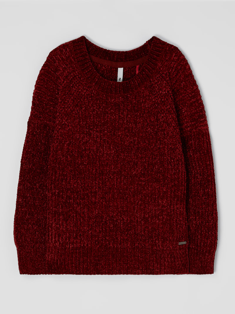 Pullover aus Chenille Modell 'Xamira' in rot
