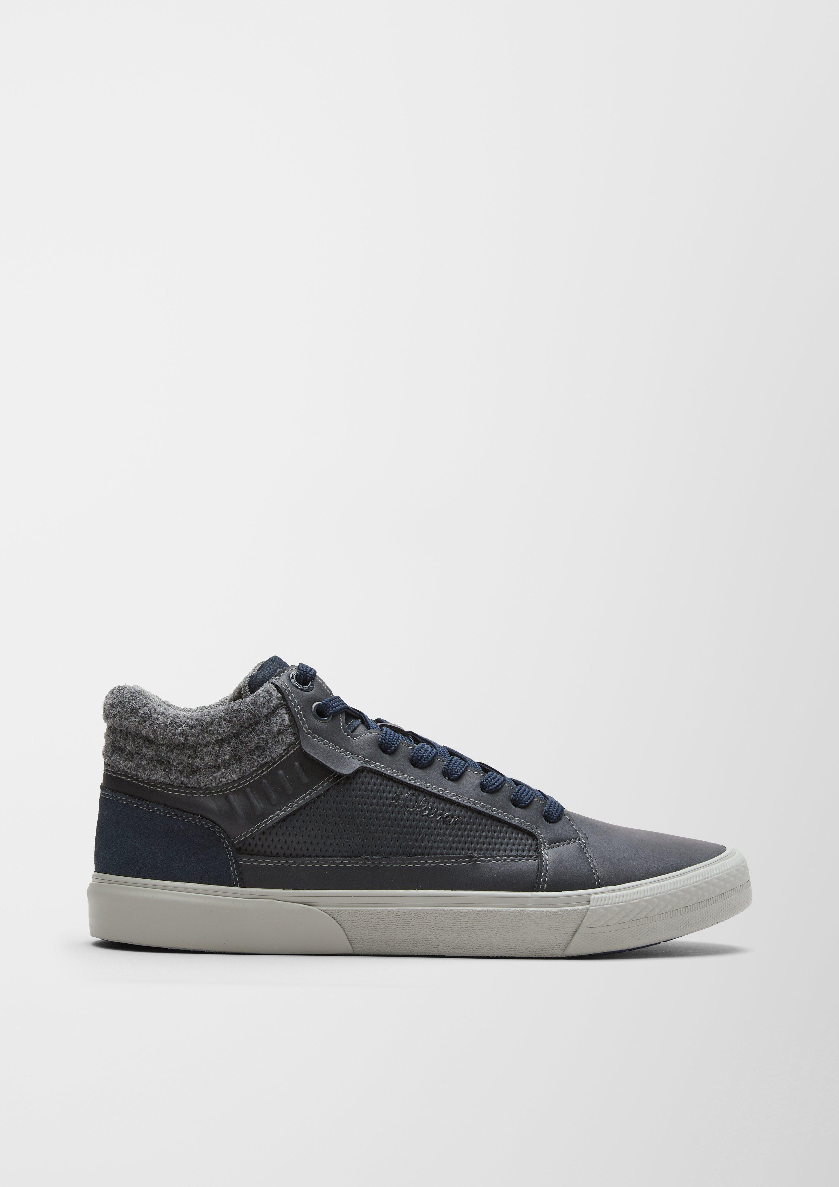 High Sneaker im Materialmix  6006436-805