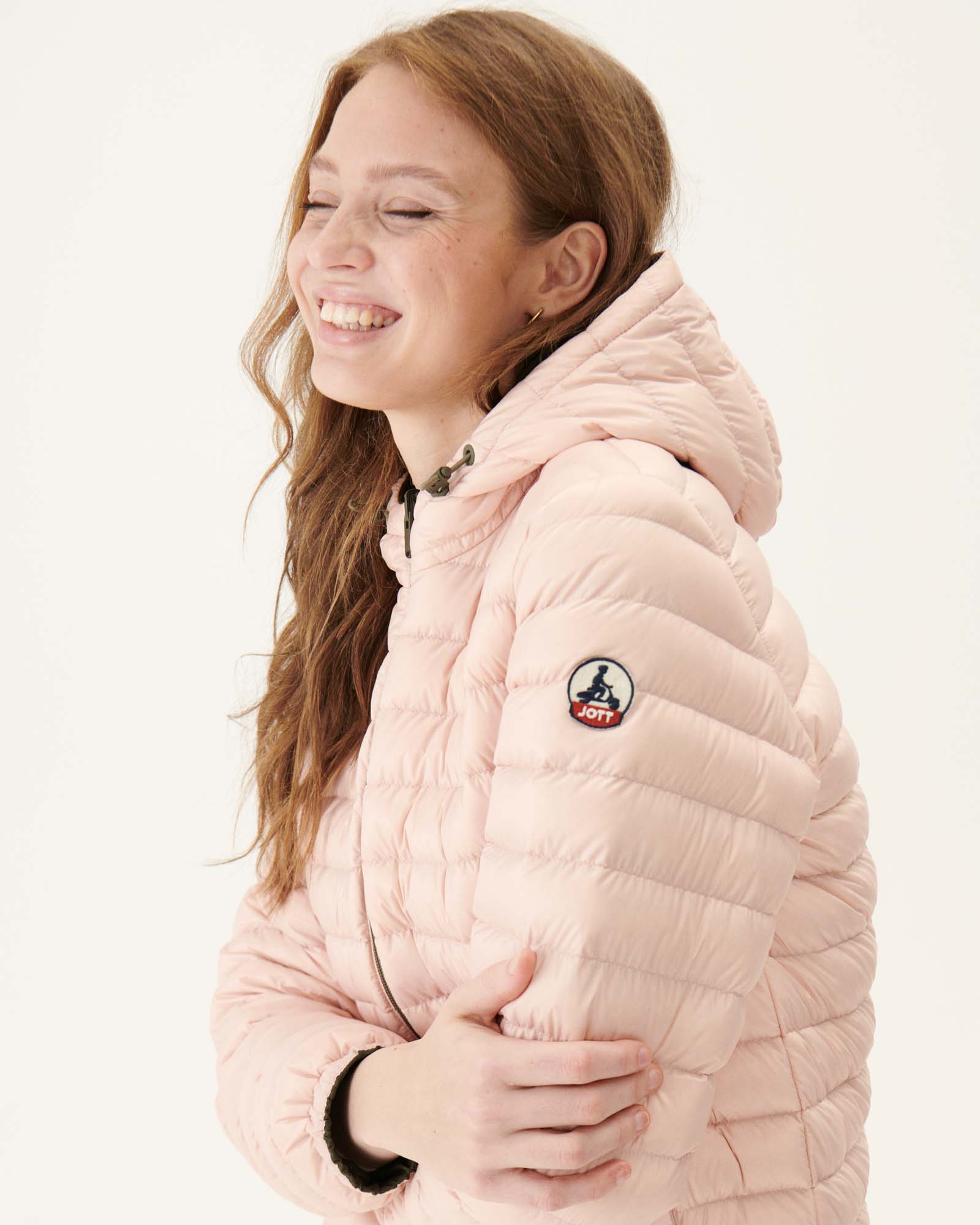 Doudoune longue réversible Army/Rose clair Roma