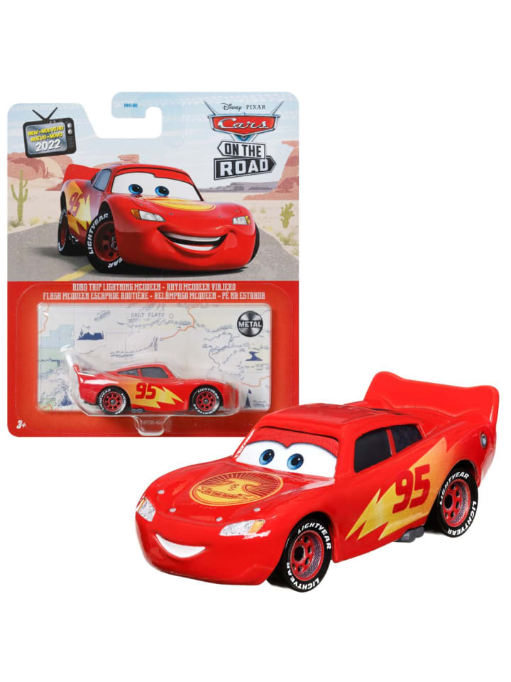 Disney Cars Fahrzeug Racing Style | Die Cast 1:55 Auto in Lightning McQueen Road Trip günstig kaufen onesize