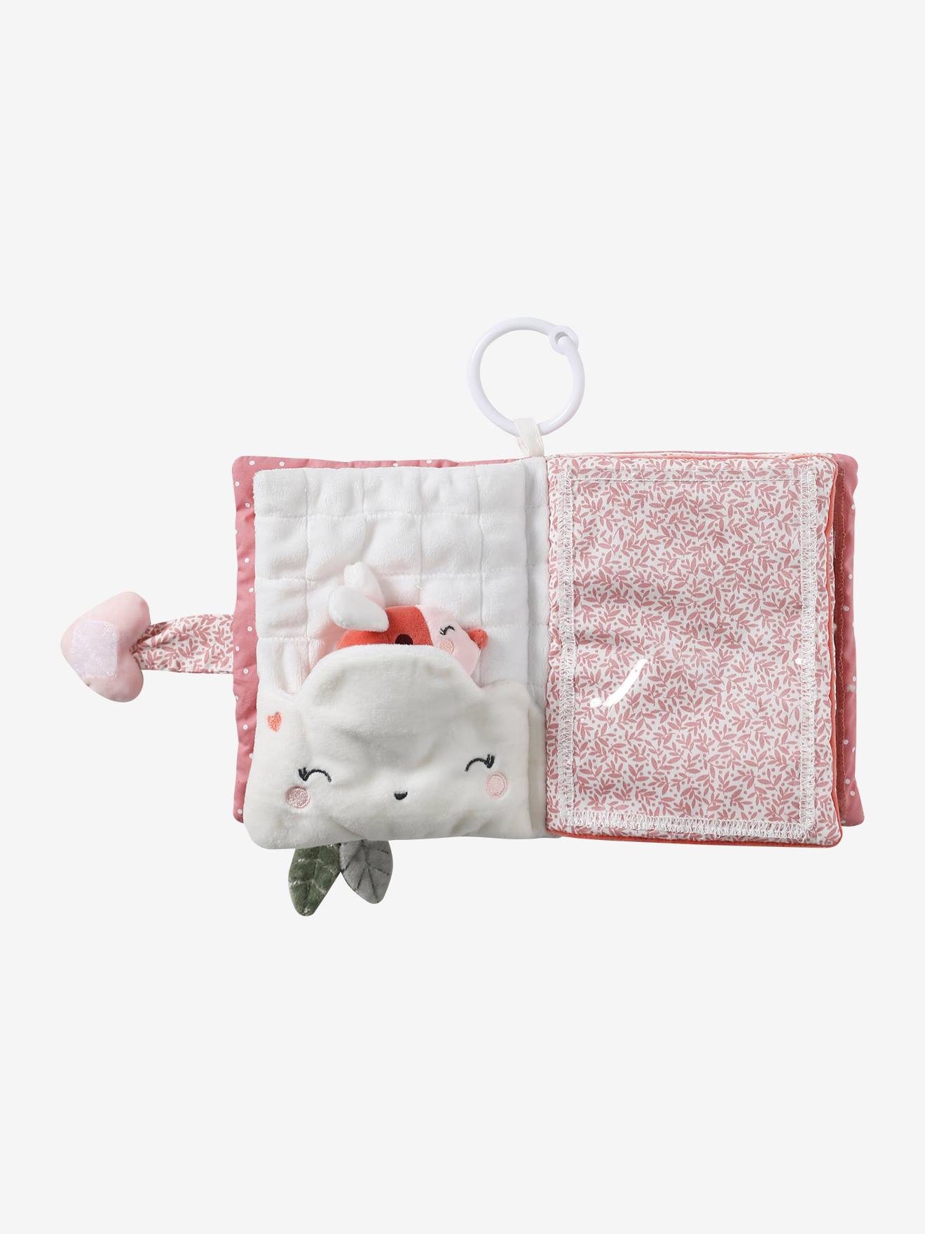 Vertbaudet Baby Activity-Buch ROSA WELT - weiß