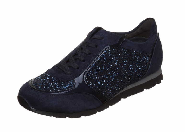 SEMLER Sneaker blau SAMT-CHEV/GLITTER/LACK
