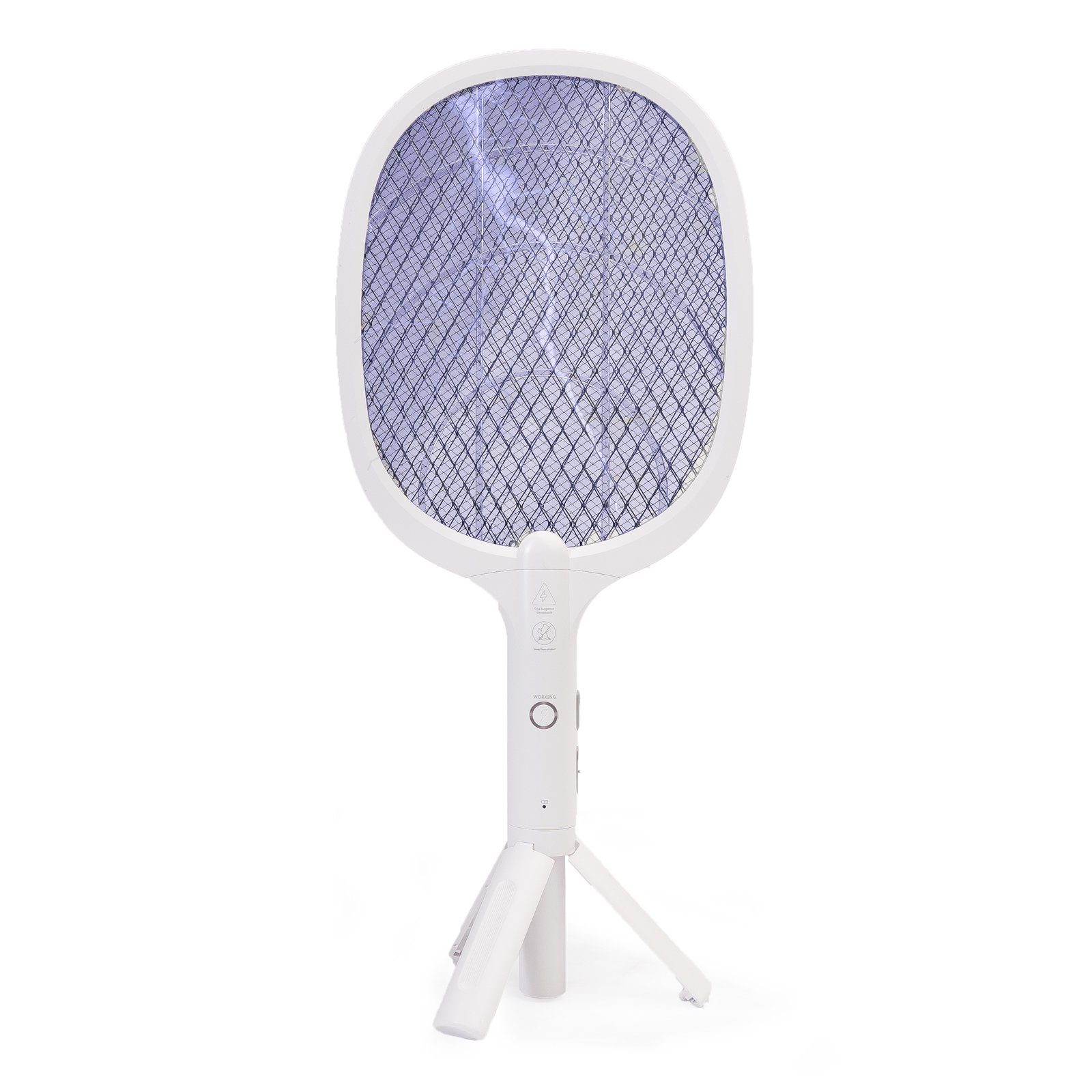 Grafner Moskitonetz elektrische Akku Fliegenklatsche USB UV LED FL11030 (Stk, 1 St., 1), L ca. 52 cm, B: ca. 21,5 cm, UV-LED-Licht, aufladbarer Akku, 1200 mAh