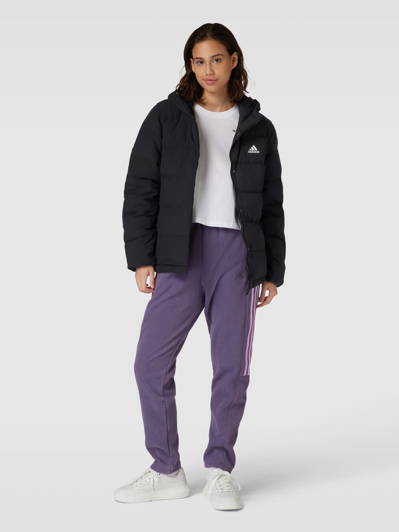 Steppjacke mit Label-Print Modell 'HELIONIC' in schwarz