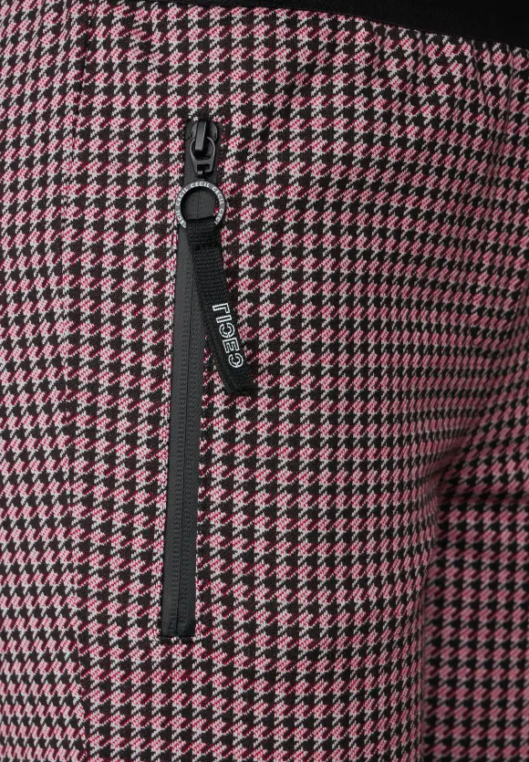 CECIL Karierte Casual Fit Hose