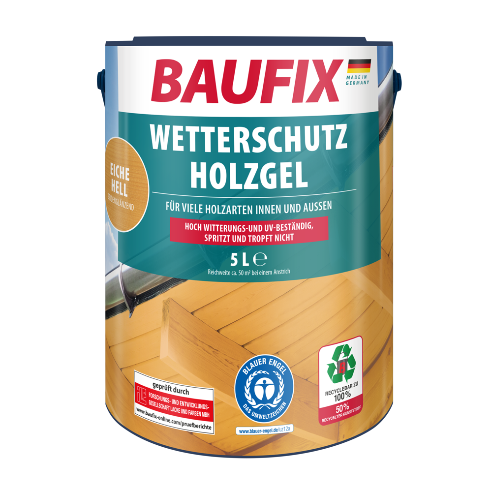 Baufix Wetterschutz-Holzgel Eiche Hell