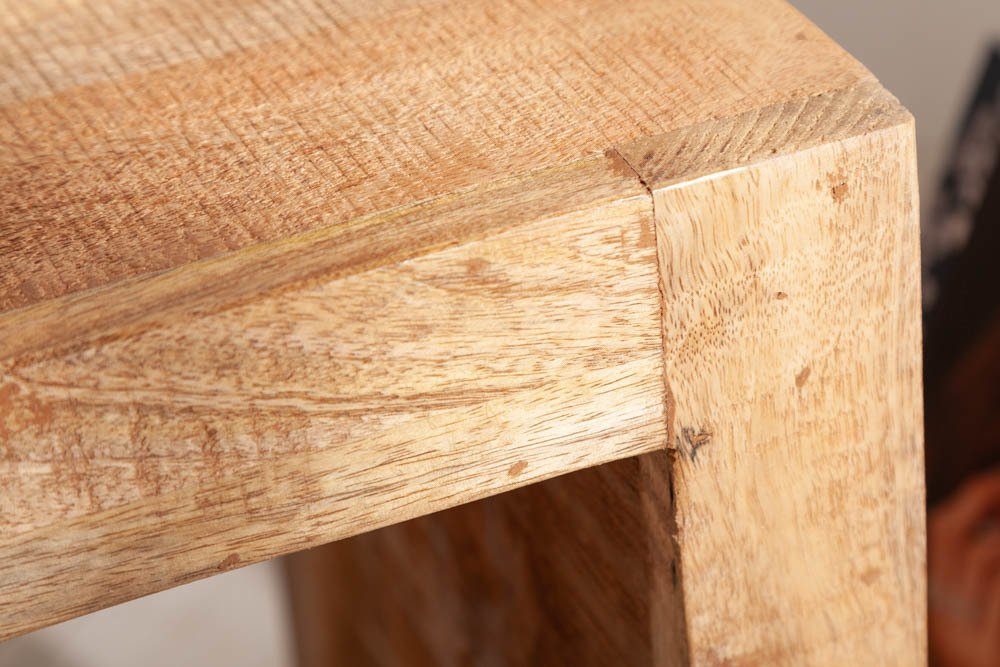 riess-ambiente Beistelltisch S 60cm natur, Massivholz · variabel stellbar · Handarbeit · Mangoholz