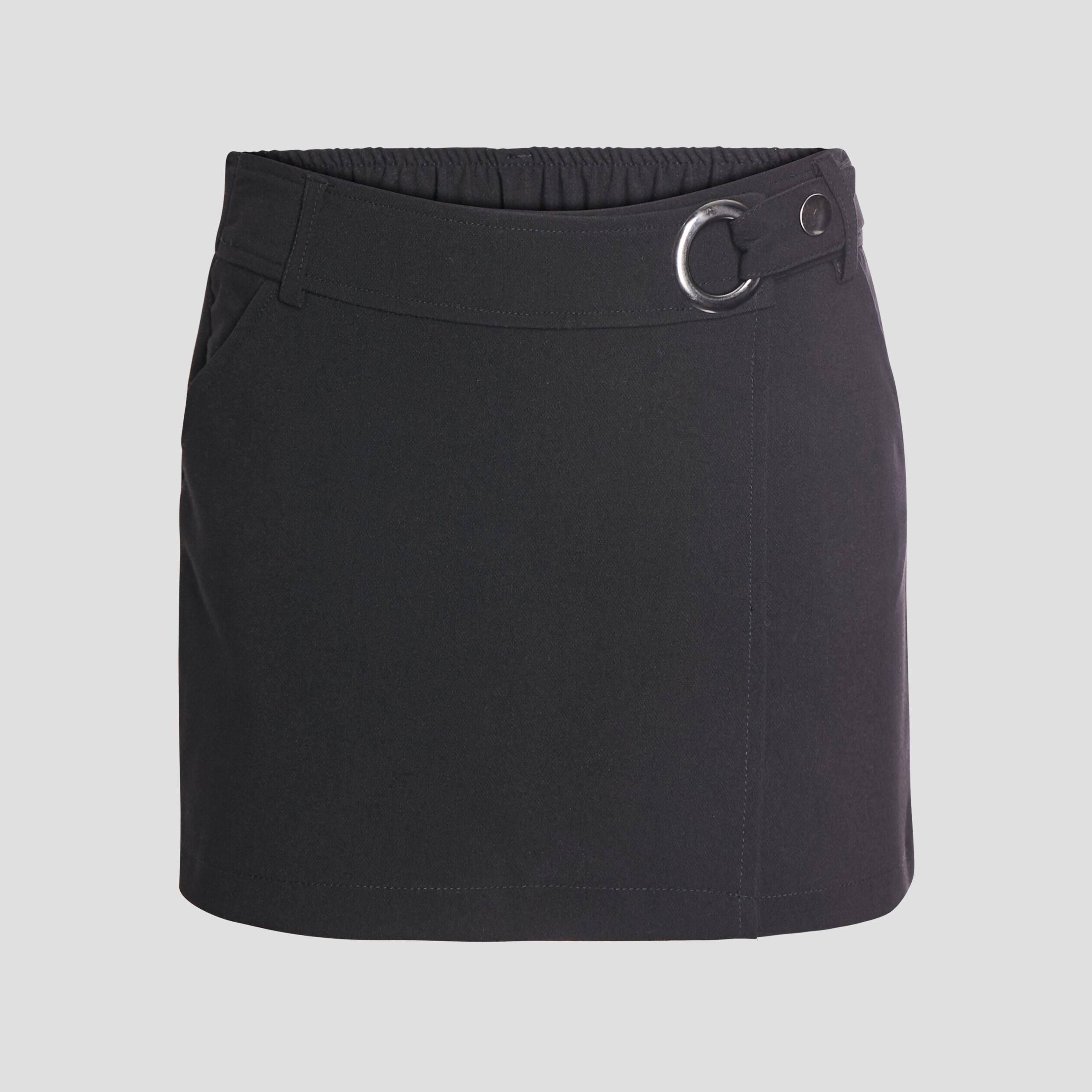 Jupe droite avec boucle noir femme | La Halle