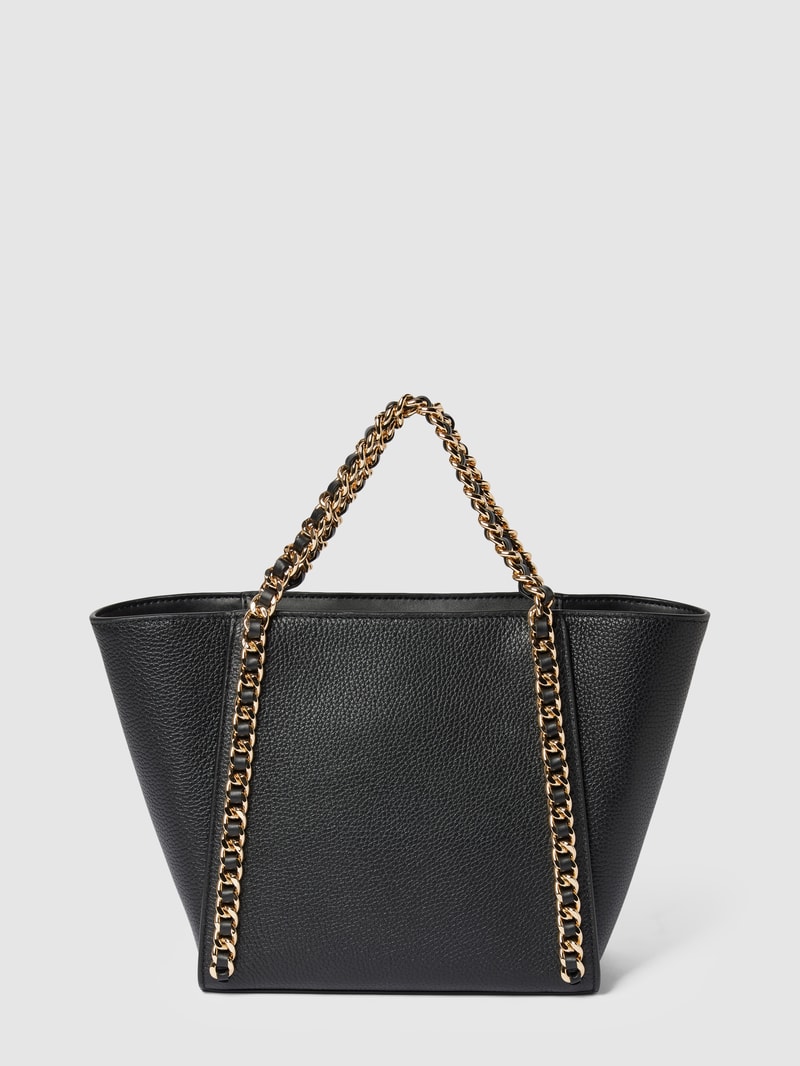 Handtasche mit Label-Applikation Modell 'WESTLEY' in schwarz