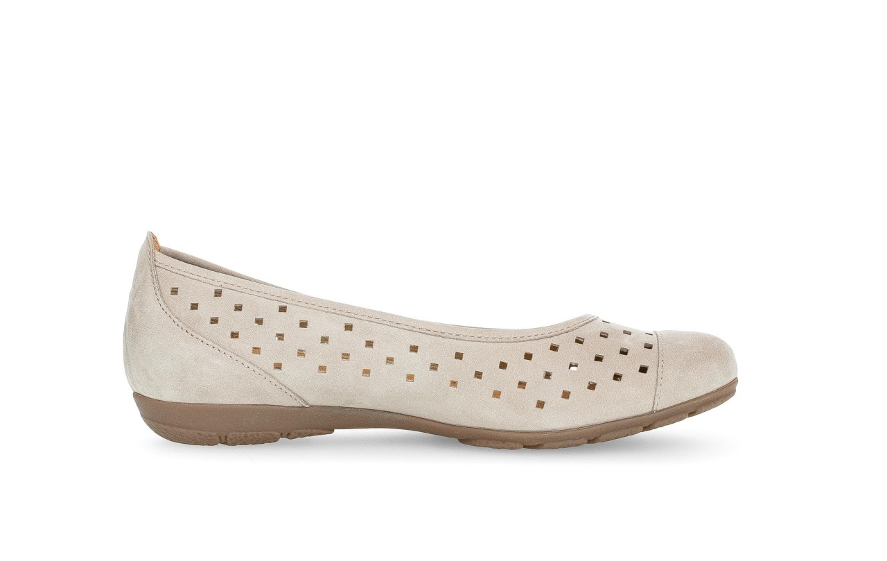 GABOR Ballerinas beige Gabor Fashion sportliche Ballerinas 44.1