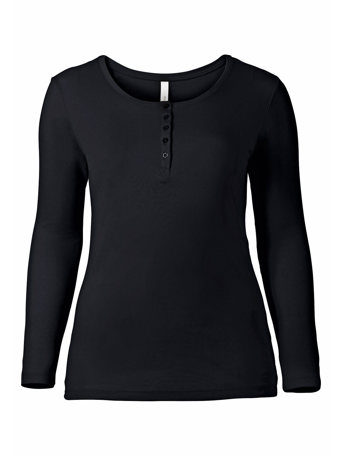 Sheego Langarmshirt Große Größen mit Serafinokragen