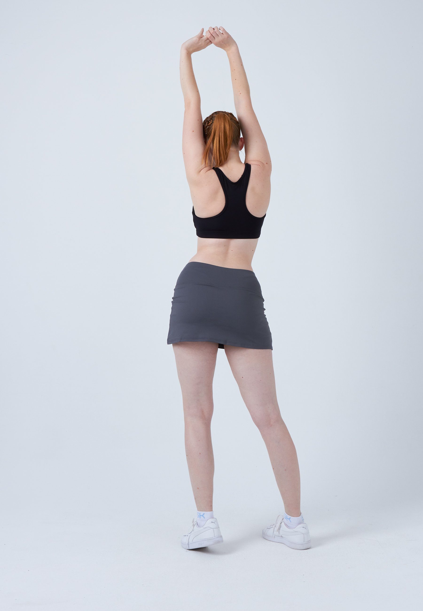 SPORTKIND Tennisrock Basic Tennis Skort Mädchen & Damen grau
