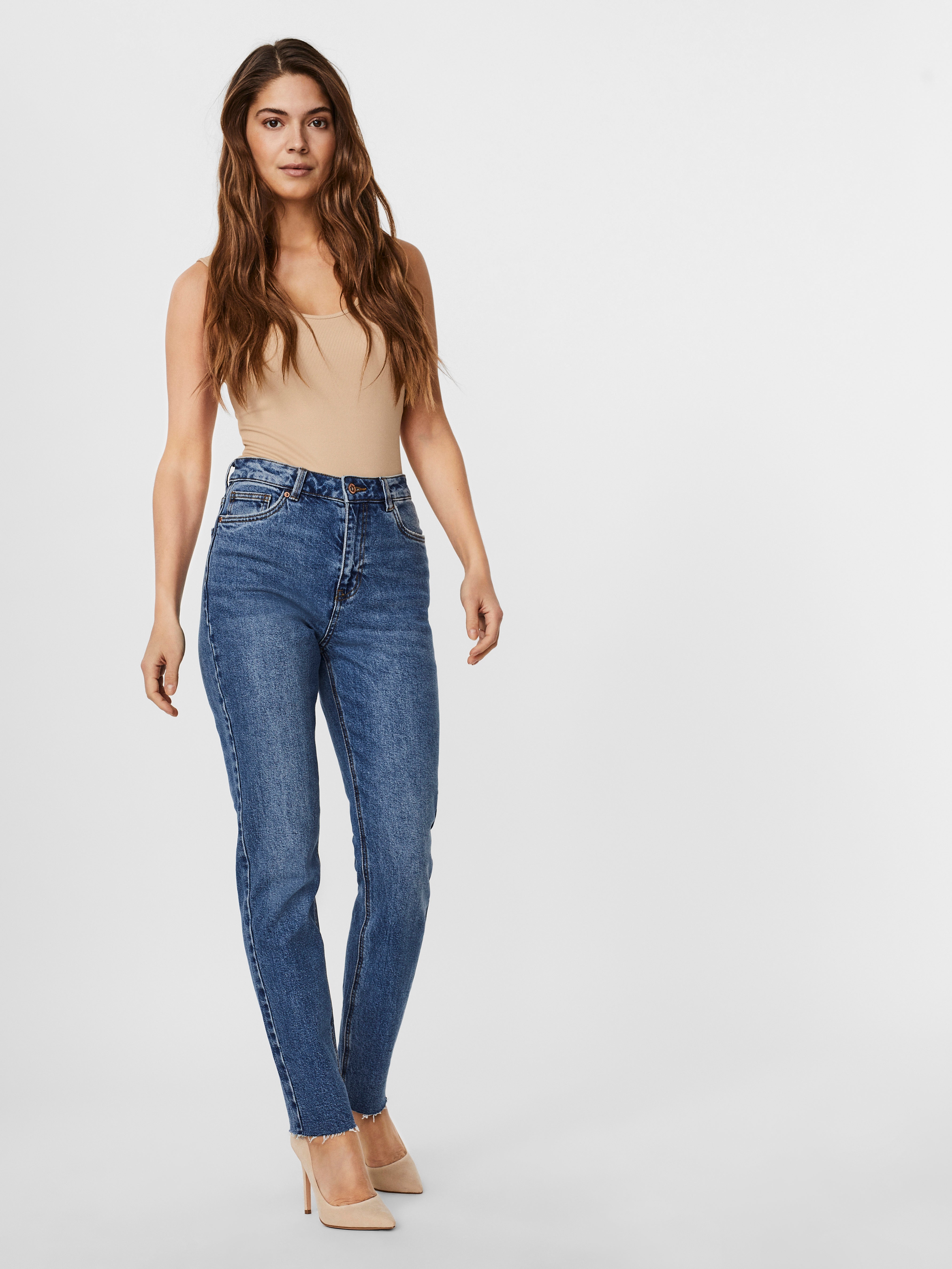 VMBRENDA Hohe Taille Gerade geschnitten Jeans