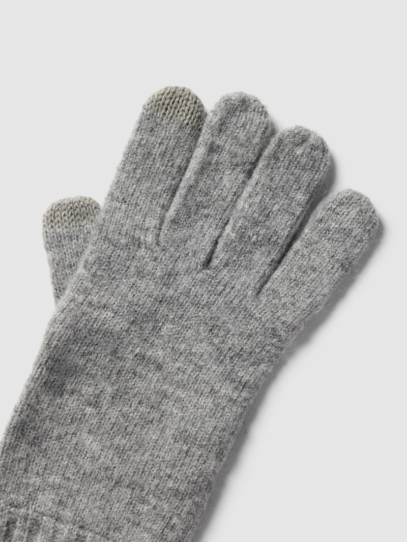 Handschuhe mit Label-Detail in dunkelgrau