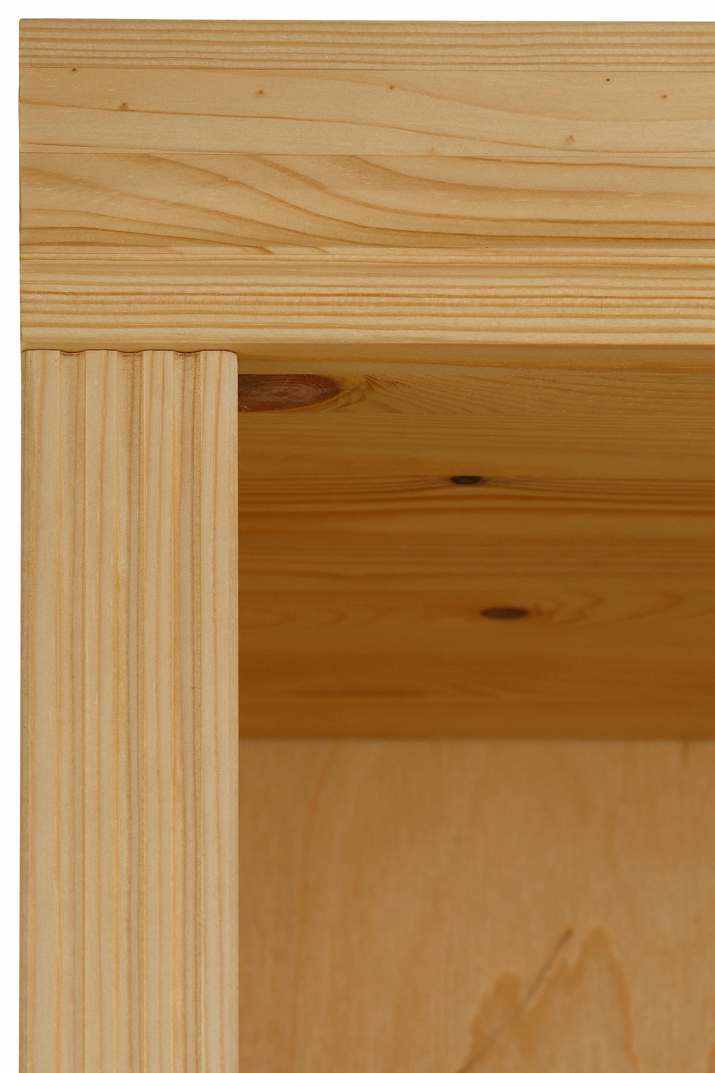 Home affaire Bücherregal Soeren, aus massiver Kiefer, Höhe 220 cm, mit 2 Holztüren, viel Stauraum