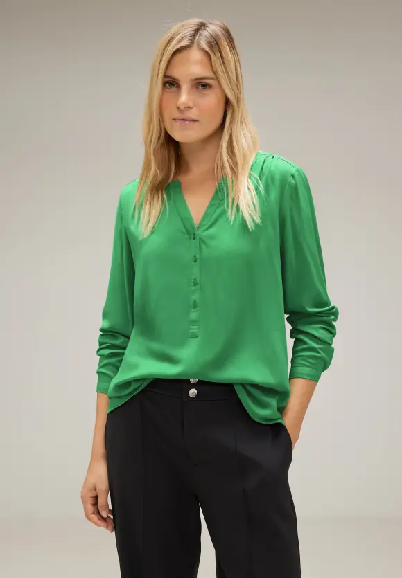 Street One Bluse mit kurzer Knopfleiste
