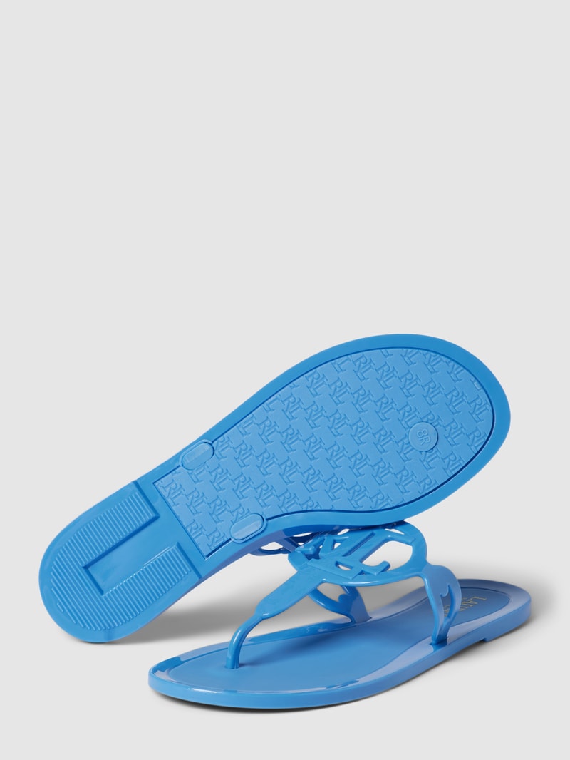 Zehentrenner mit Label-Details Modell 'JELLY' in hellblau