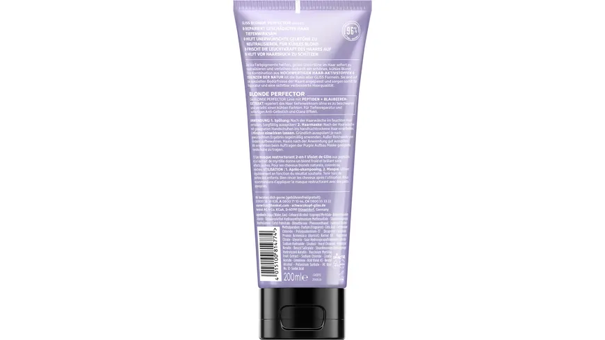 GLISS Blonde Perfector 2-in-1 Aufbau Purple Aufbau Maske 200 ml