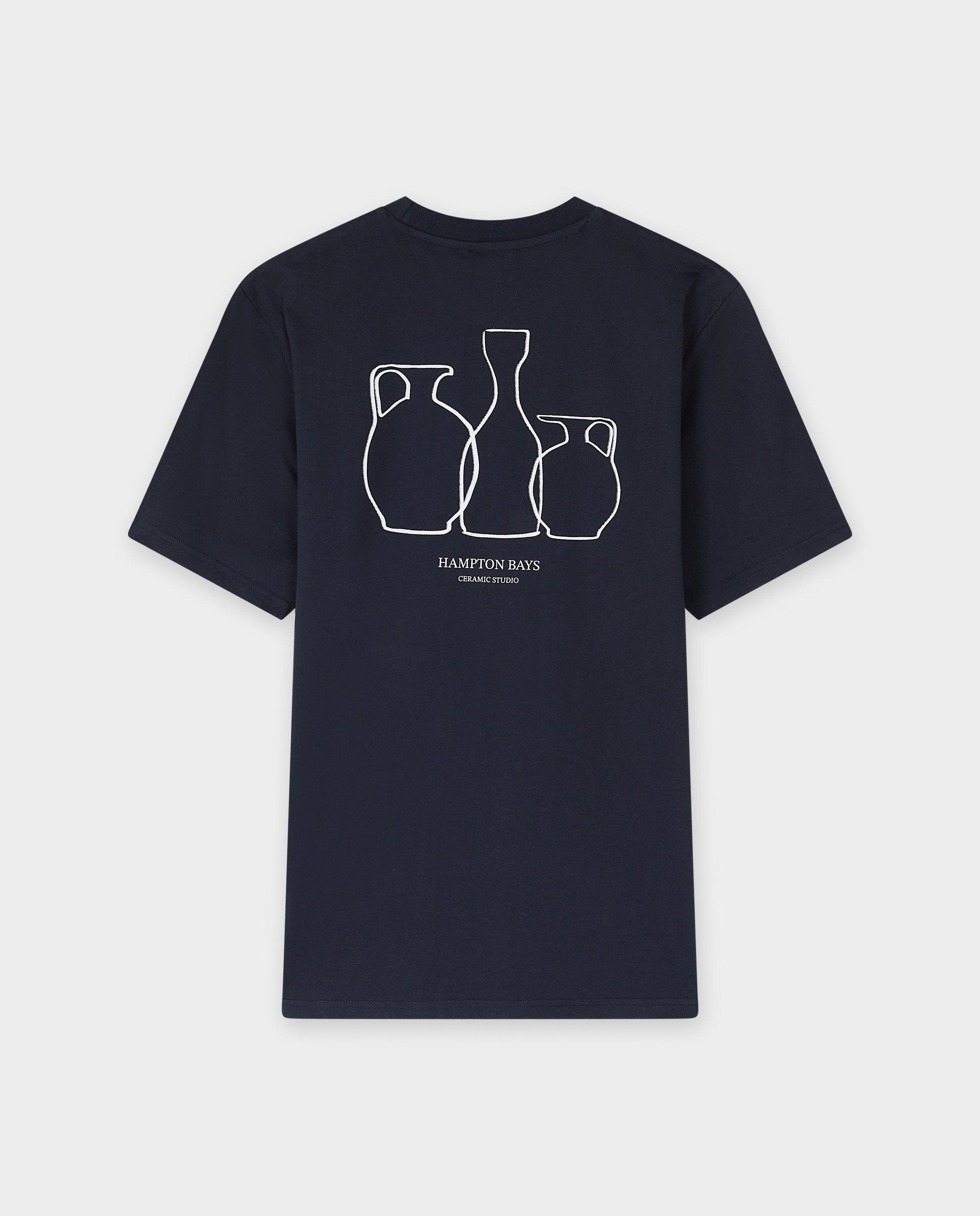 Tricou Hampton Bays cu imprimeu albastru închis pe spate