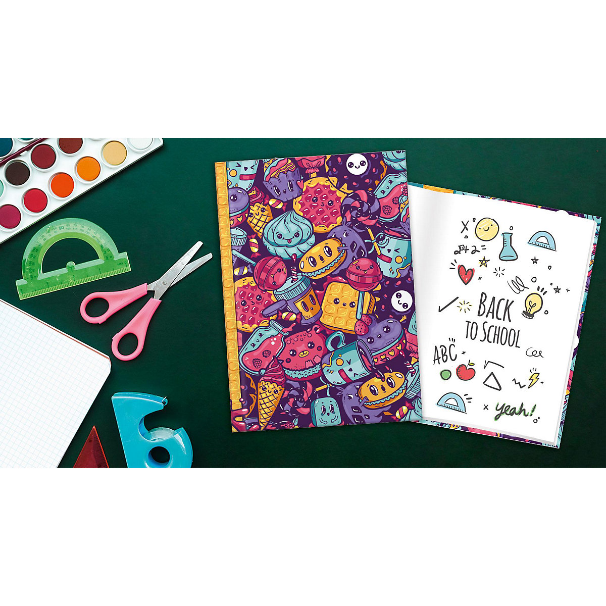 Notizbuch Sweets, blanko, DIN A4, 96 Blatt