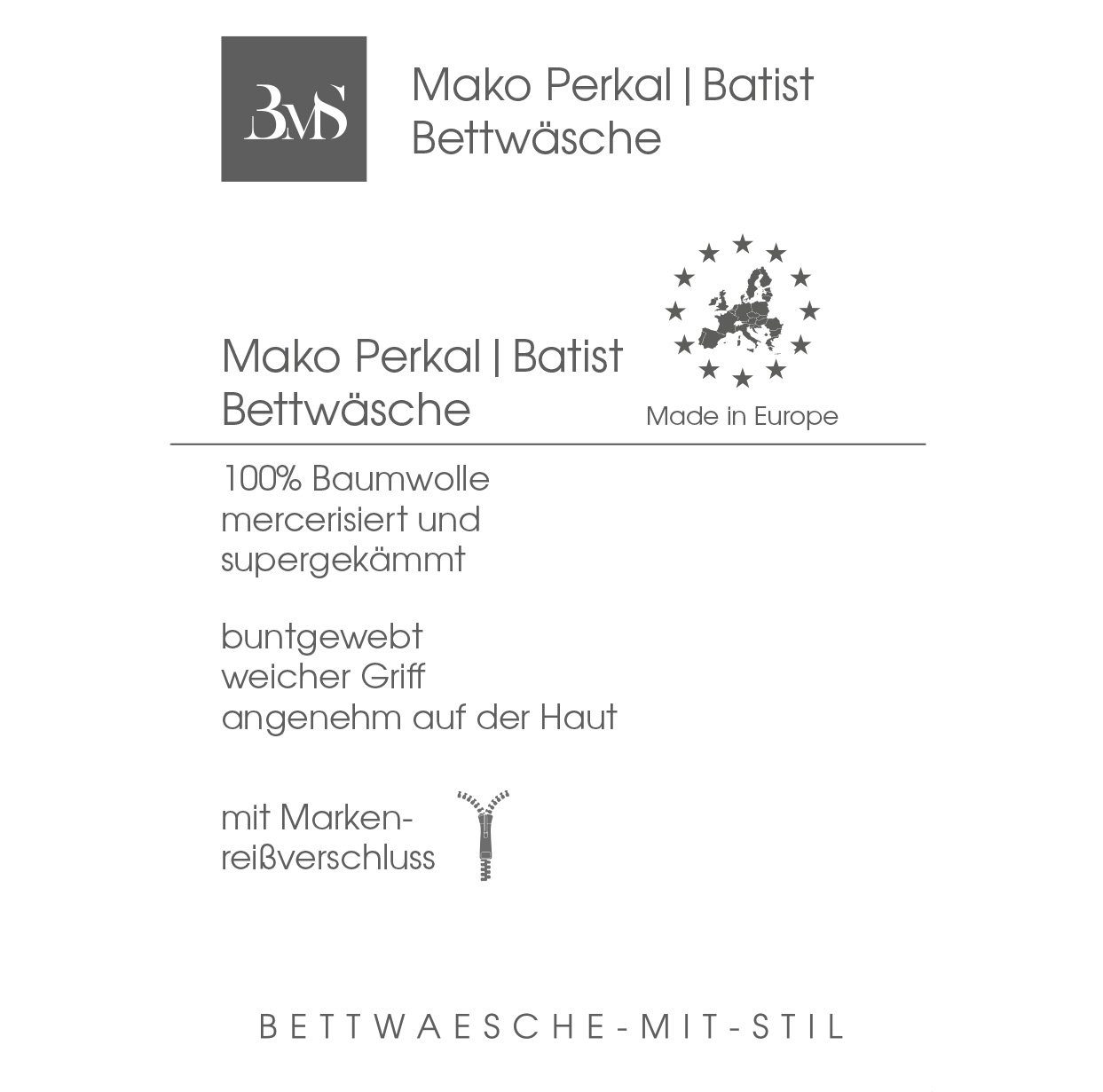 Bettwäsche Mako Batist Landhaus Bettwäsche Oslo, BETTWAESCHE-MIT-STIL, Mako Batist, 2 teilig