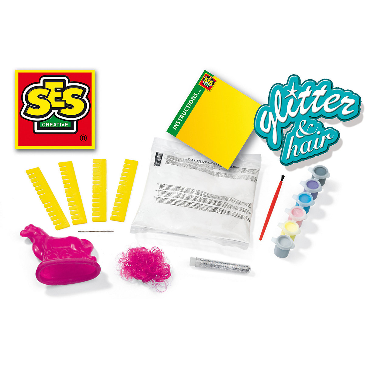 Kreativset Gießen und Anmalen - Glitzerpferd