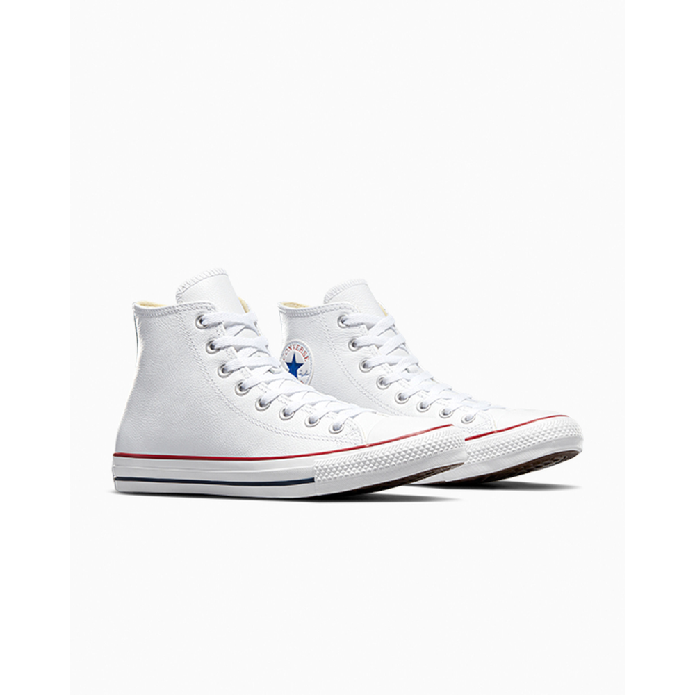 Converse Chuck Taylor All Star Leather Hi 132169C / weiss