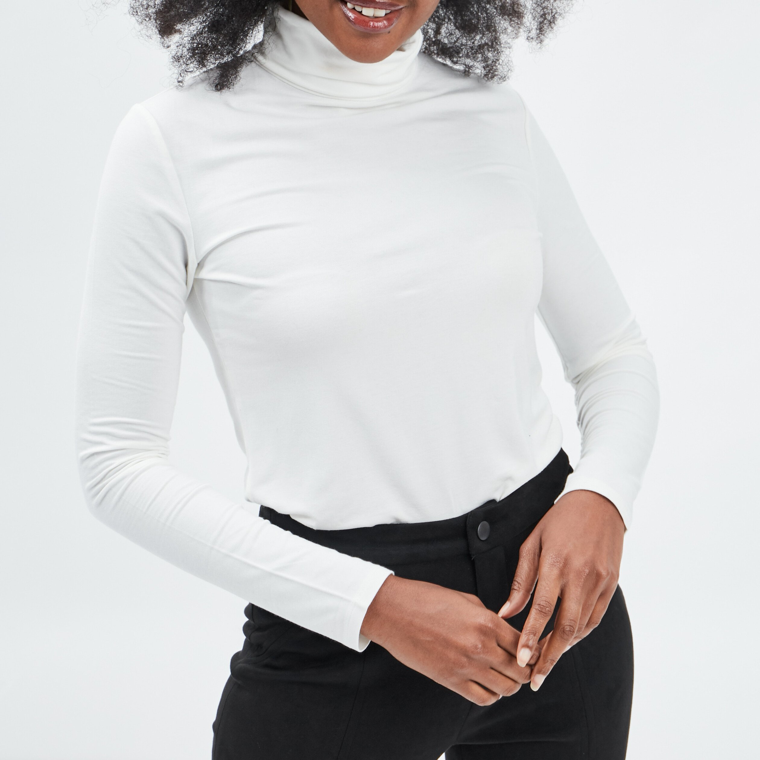 T-shirt manches longues ecru femme | La Halle