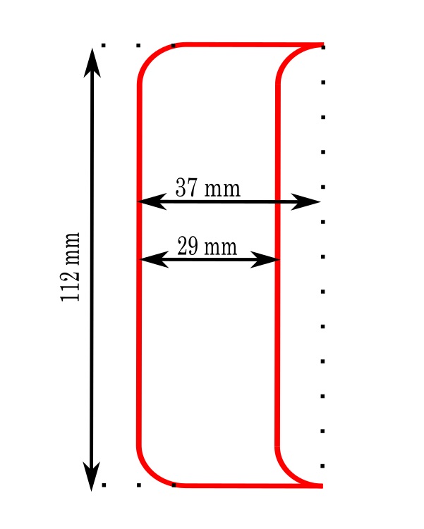 Kennzeichenblende für kurze Kennzeichen, 3 cm, 2 Stück  - ATU