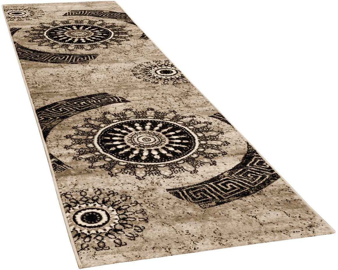 Läufer Tibesti 447, Paco Home, rechteckig, Höhe: 15 mm, Kurzflor Teppichläufer, gewebt, Ornamente in dezenten Farbtönen