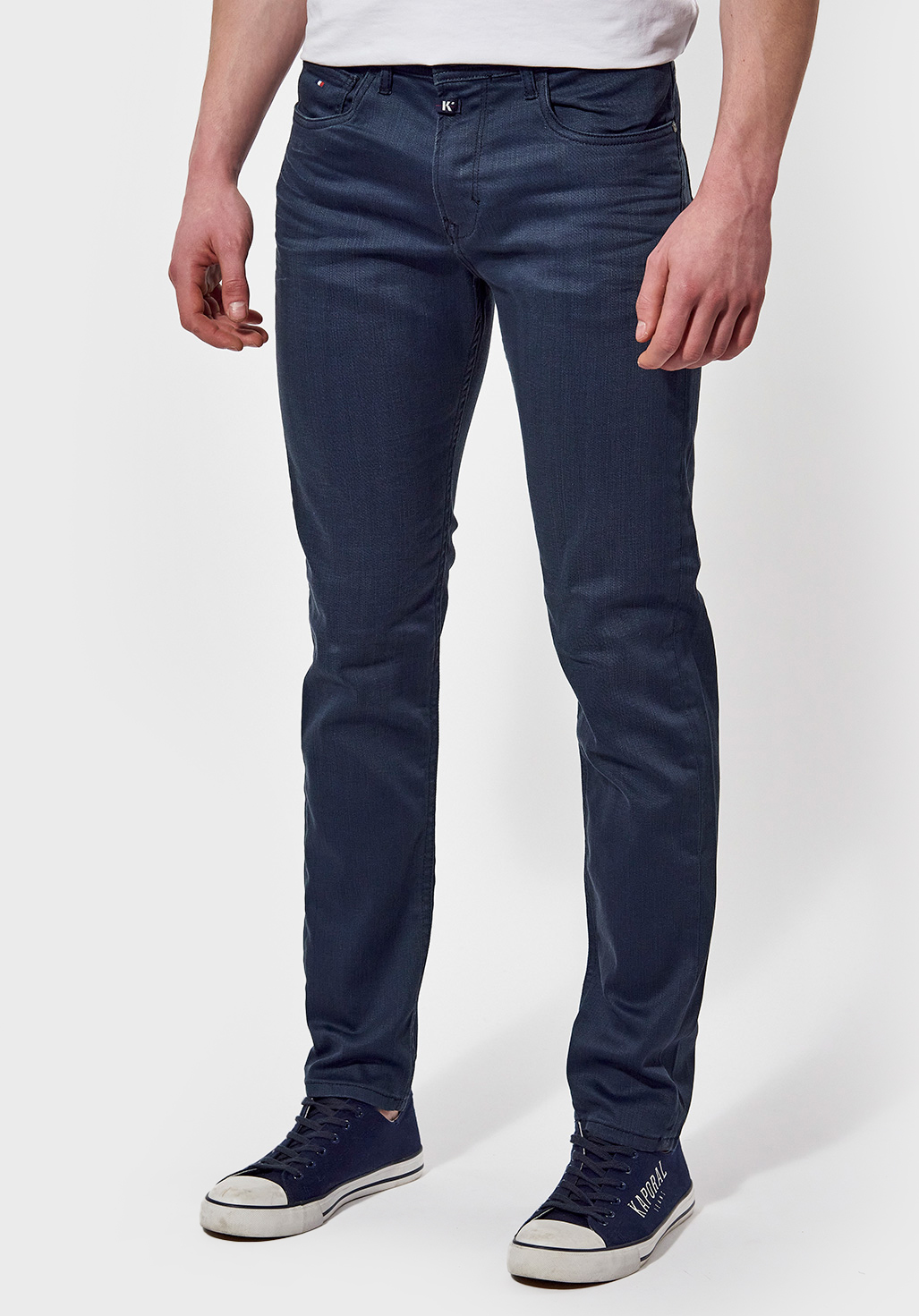 DARKK  Jean slim Homme enduit