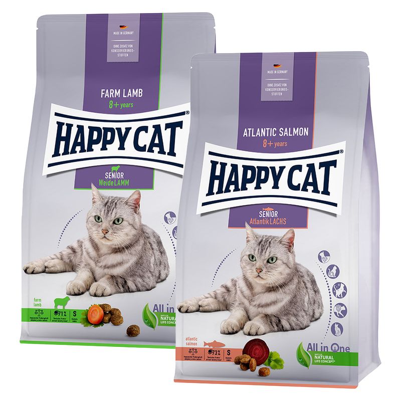 Mixpaket Happy Cat Senior 2 x 4 kg zu TOP-Preisen