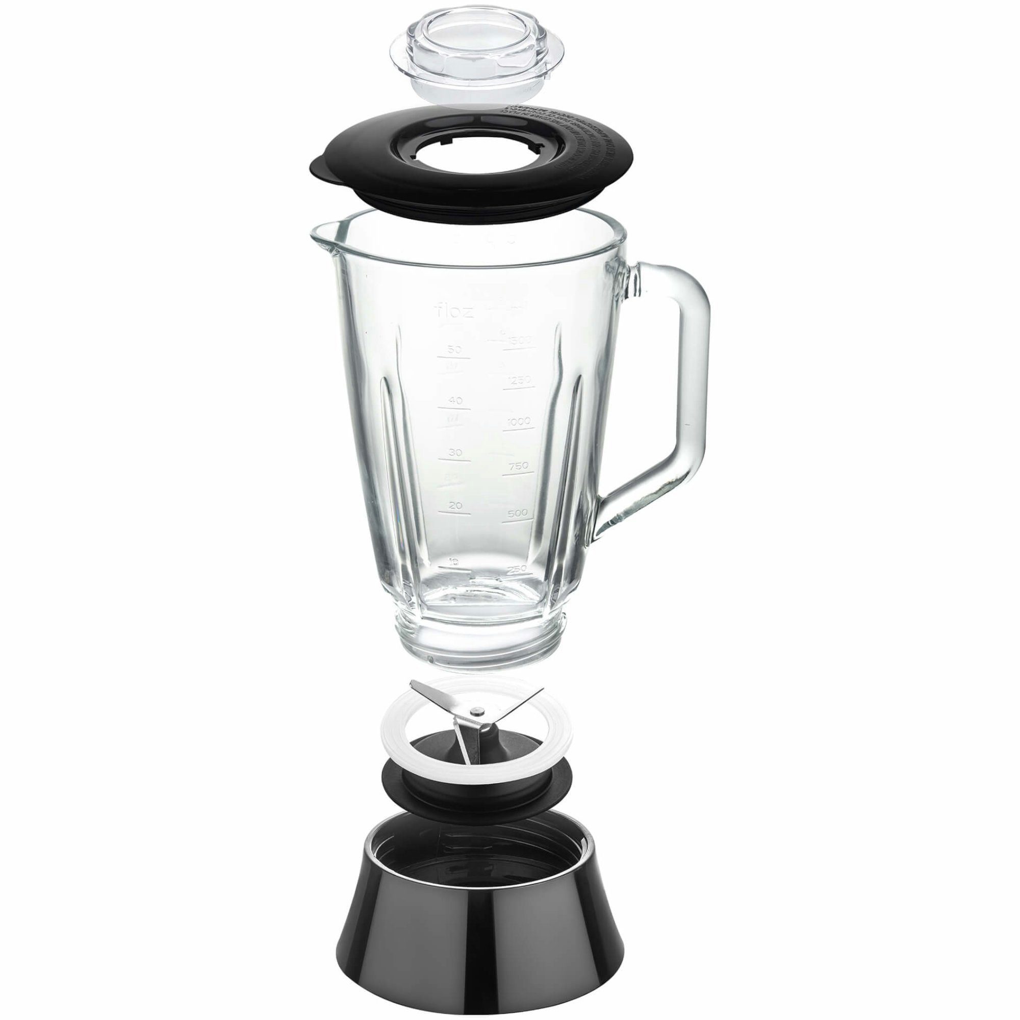 TurboTronic by Z-Line Küchenmaschine Food Processor mit Standmixer 3L Behälter 1,5L Glaskaraffe, 1900 W, 3 l Schüssel, Raspelscheiben Zitruspresse Zerkleinerer Eiscrusher Power
