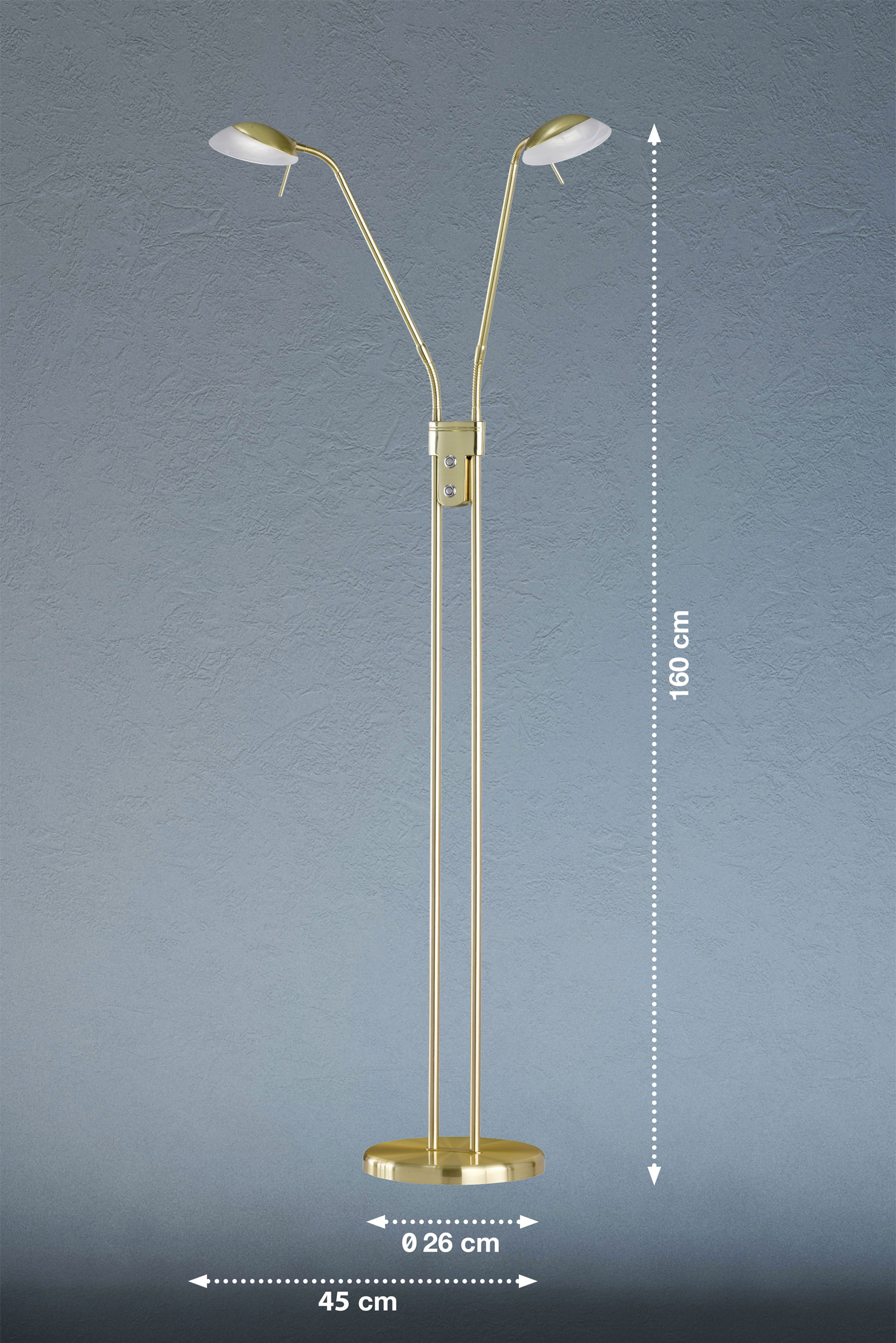 Fischer & HonselLED-Stehleuchte 2flg