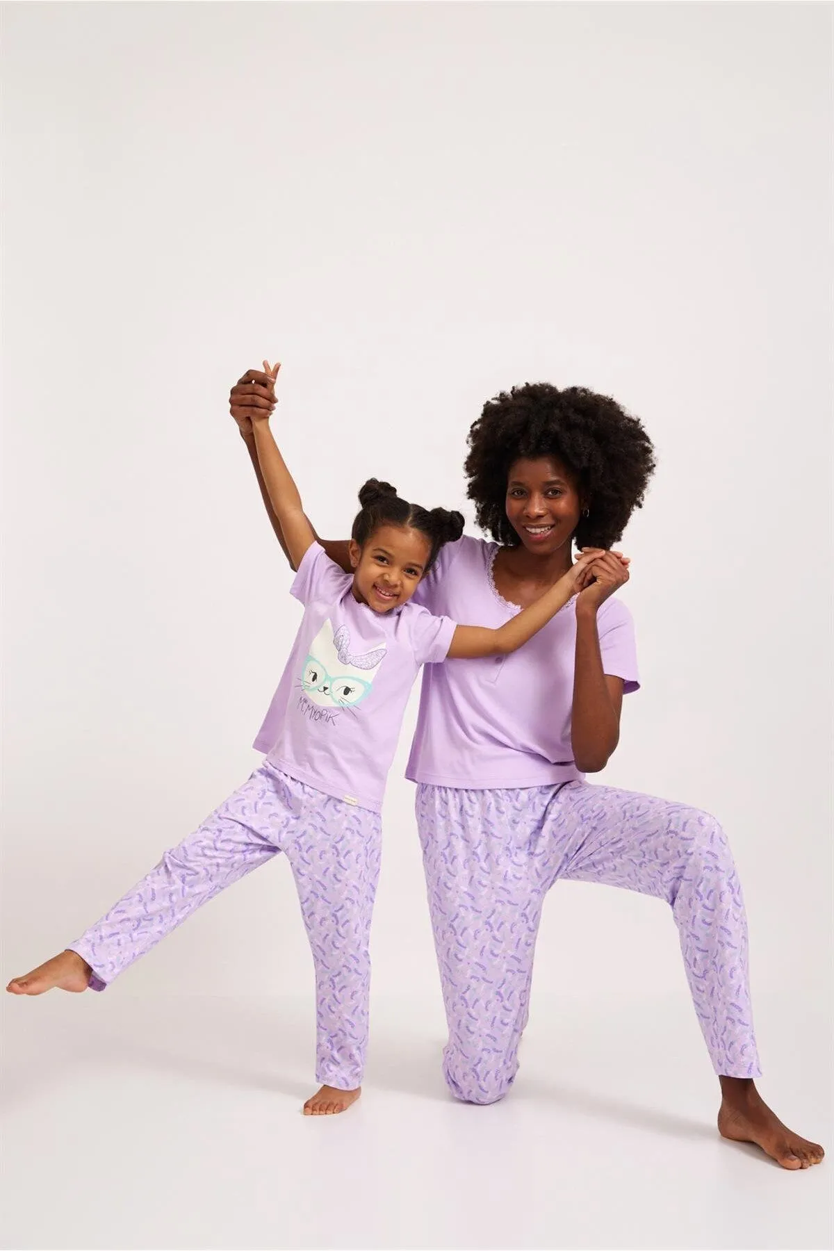 Katia&Bony  Lavendel Damen-Pyjamahose Flieder