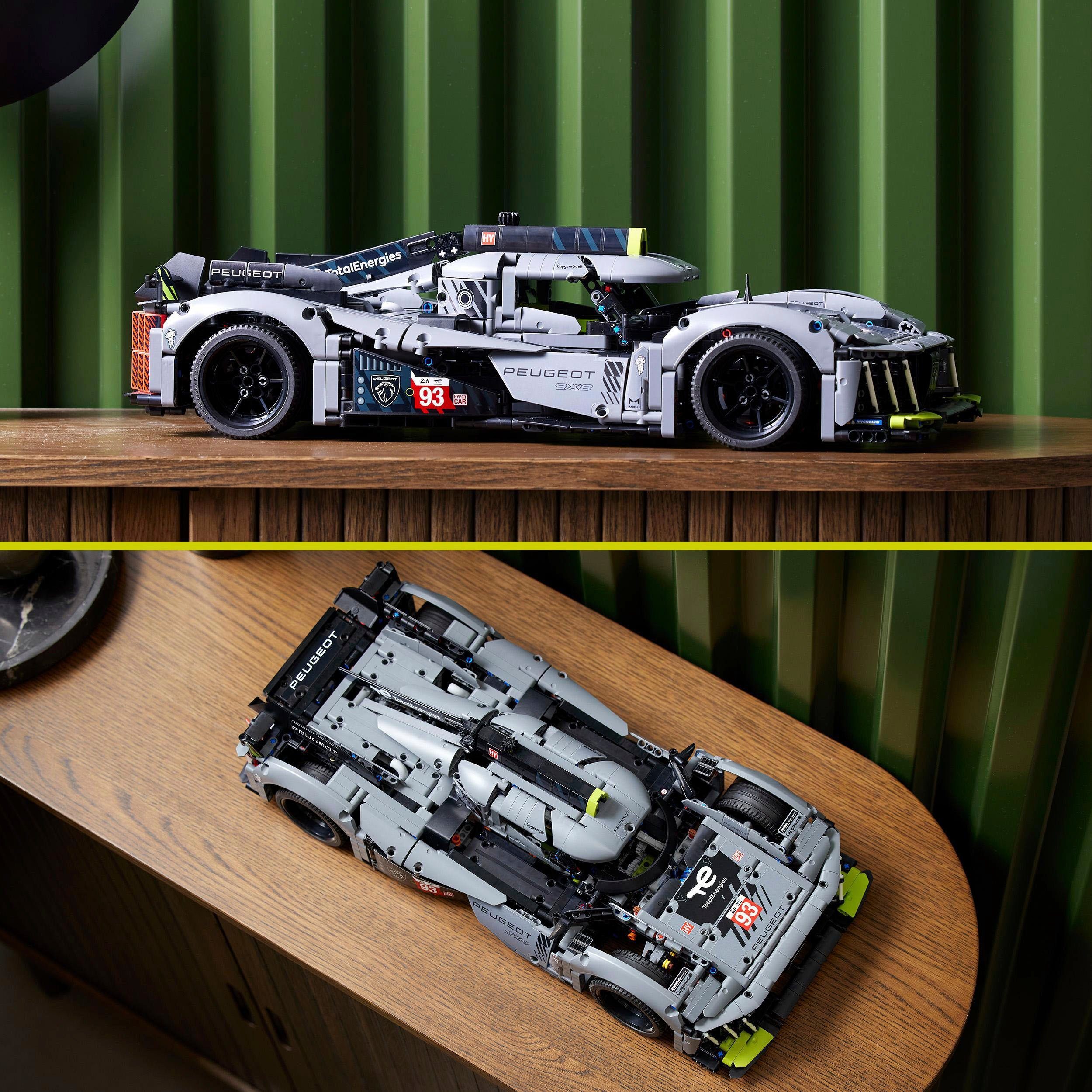 LEGO® Konstruktionsspielsteine PEUGEOT 9X8 24H Le Mans Hybrid Hypercar (42156), LEGO® Technic, (1775 St)