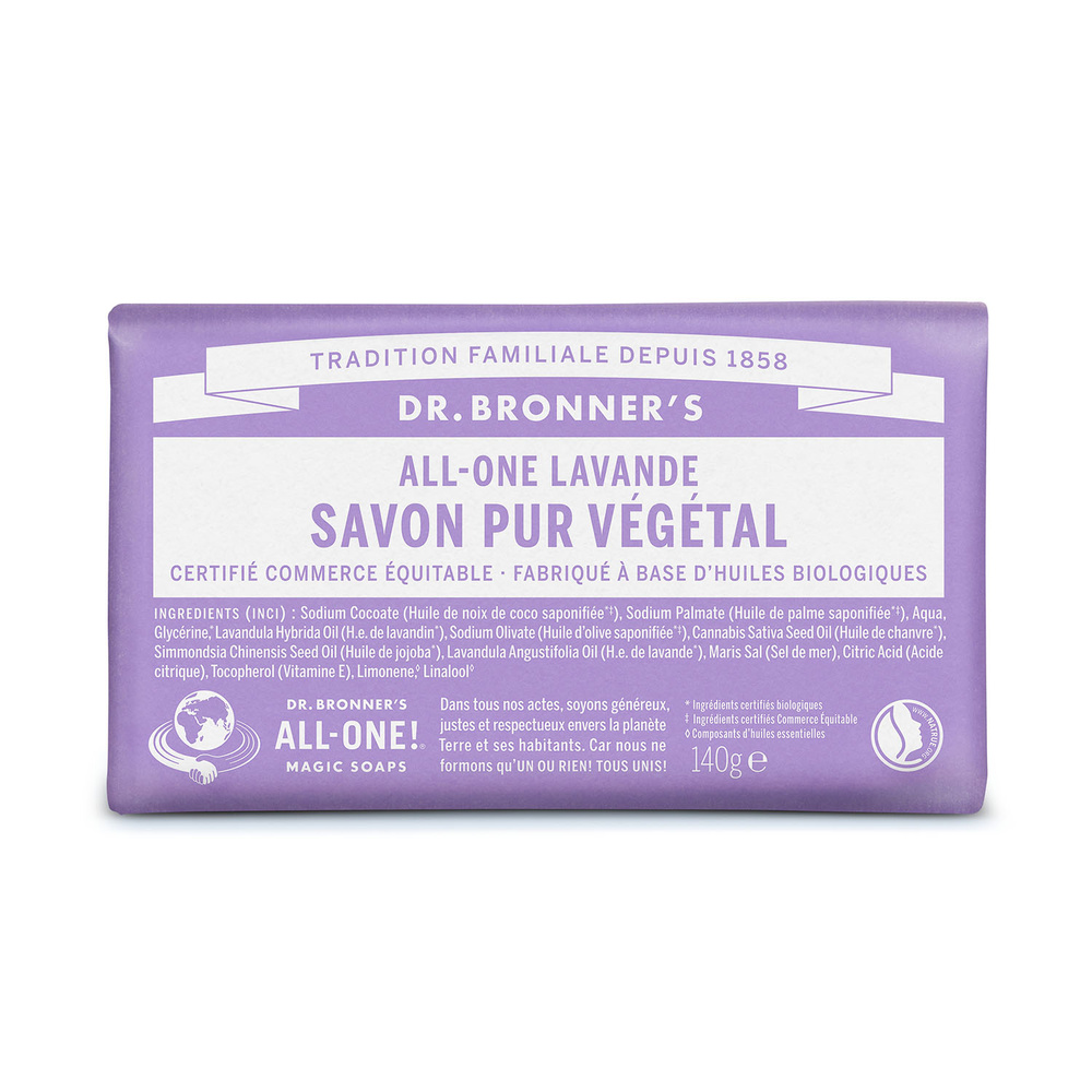 Dr Bronner's Dr Bronner's - Savon solide Lavande - 140g Savon solide