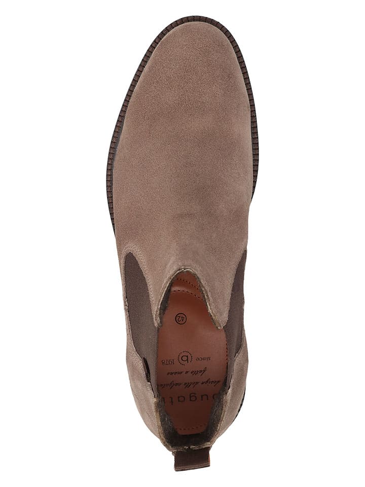 Bugatti Leder-Chelsea-Boots in Beige günstig kaufen