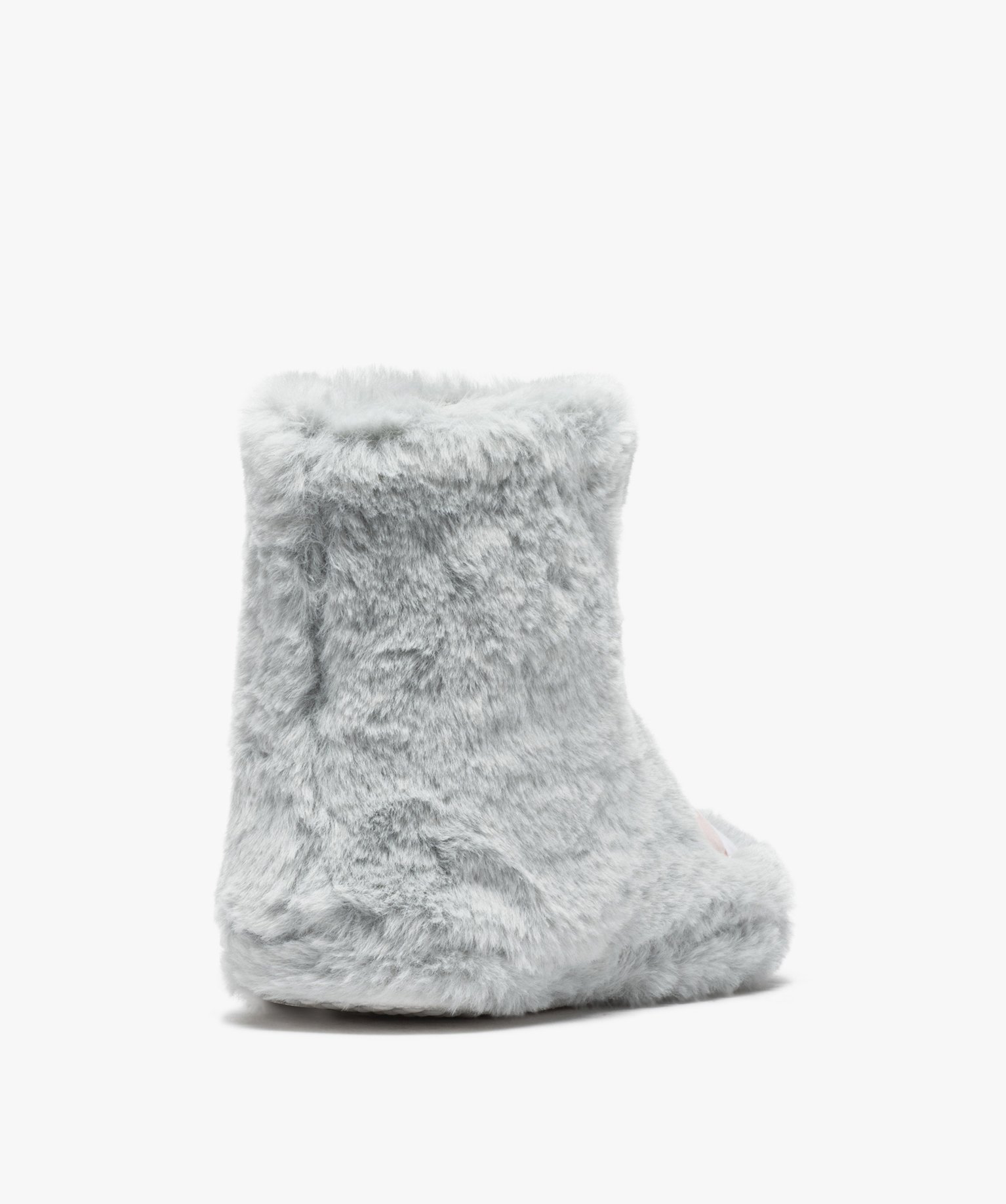 Chaussons fille boots brodés bébé phoque gris | GEMO