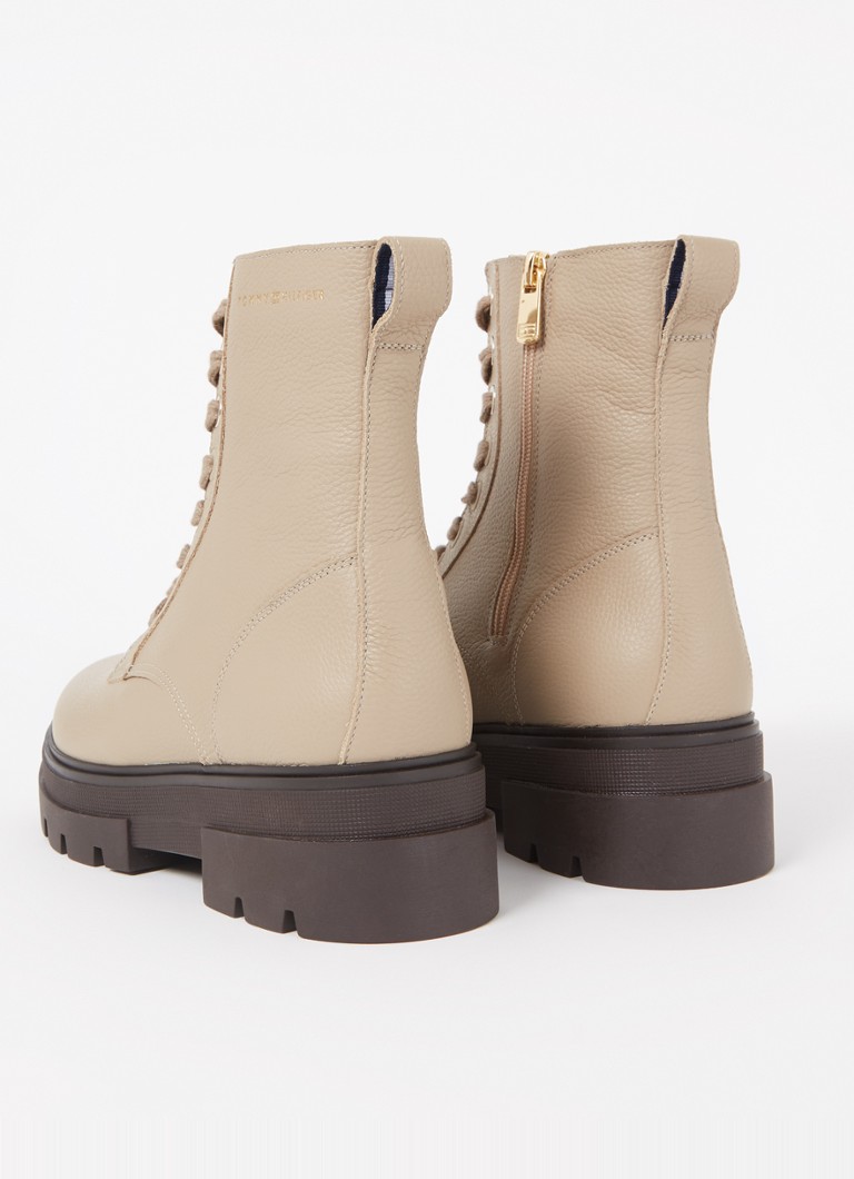 Ghete din piele cu șireturi Tommy Hilfiger