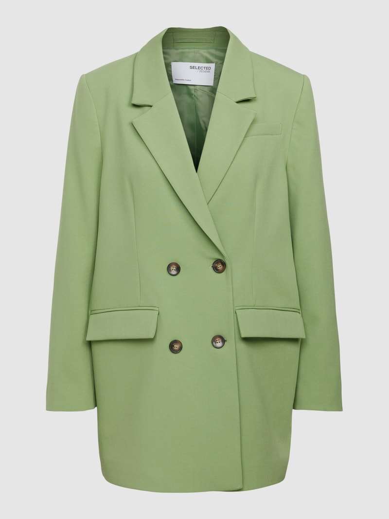 Blazer mit Pattentaschen in mint