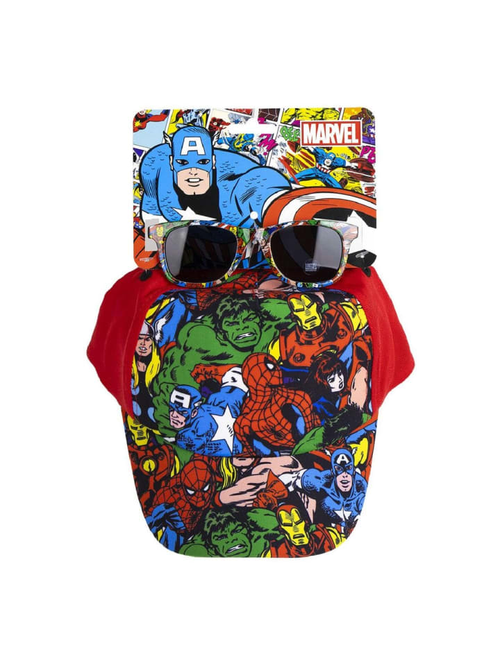 Marvel Cap & Sonnenbrille – Stylisches Set für sonnige Tage in Rot günstig kaufen onesize
