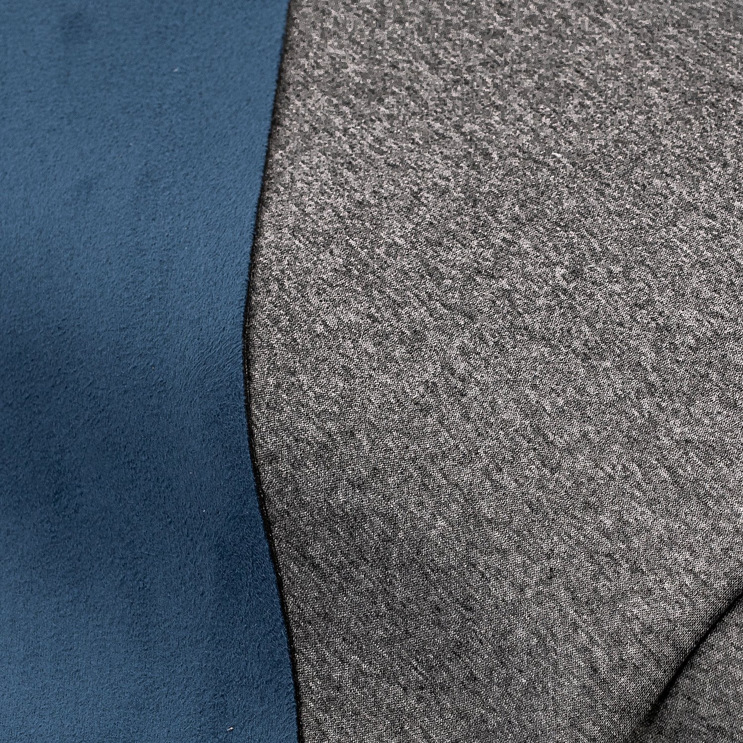 Doubleface-Jersey, blau/grau