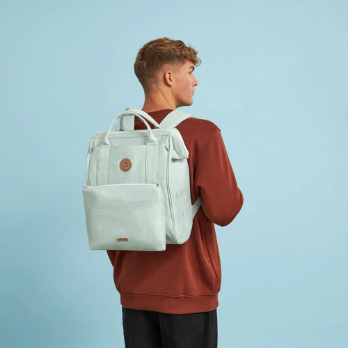 Mint green diaper bag from Aix-en-Provence